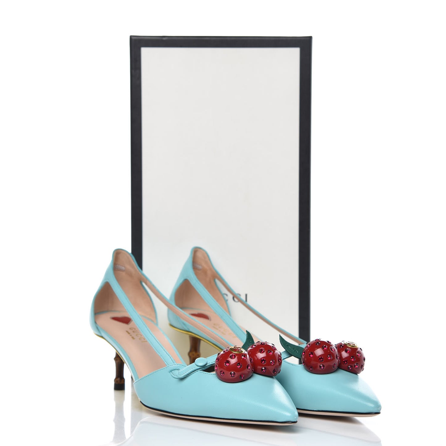 Malaga Kid Unia Cherry Pumps 40 New Acquamarine Emerald Cocoa