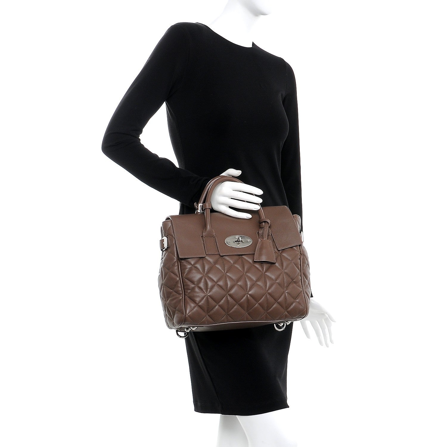 Mulberry Nappa Quilted Medium Cara Delevingne Convertible Bag Taupe 3 of 10