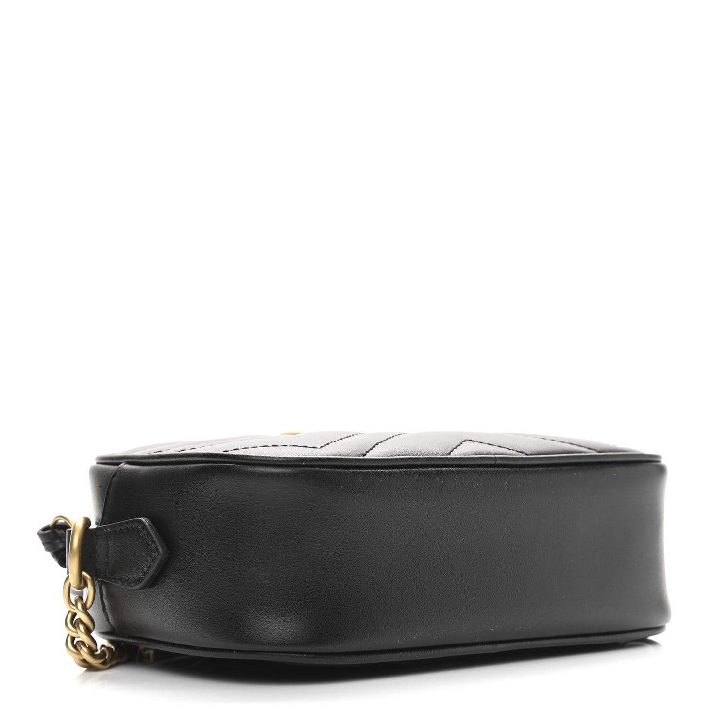 Calfskin Matelasse Mini GG Marmont Chain Shoulder Bag Black