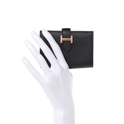 Hermes Epsom Mini Bearn Wallet Black 2 of 7
