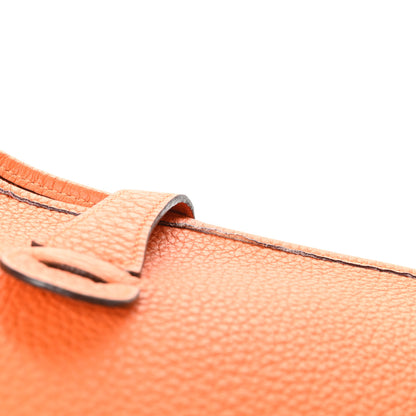 Hermes Taurillon Clemence Evelyne GM Orange 12 of 12