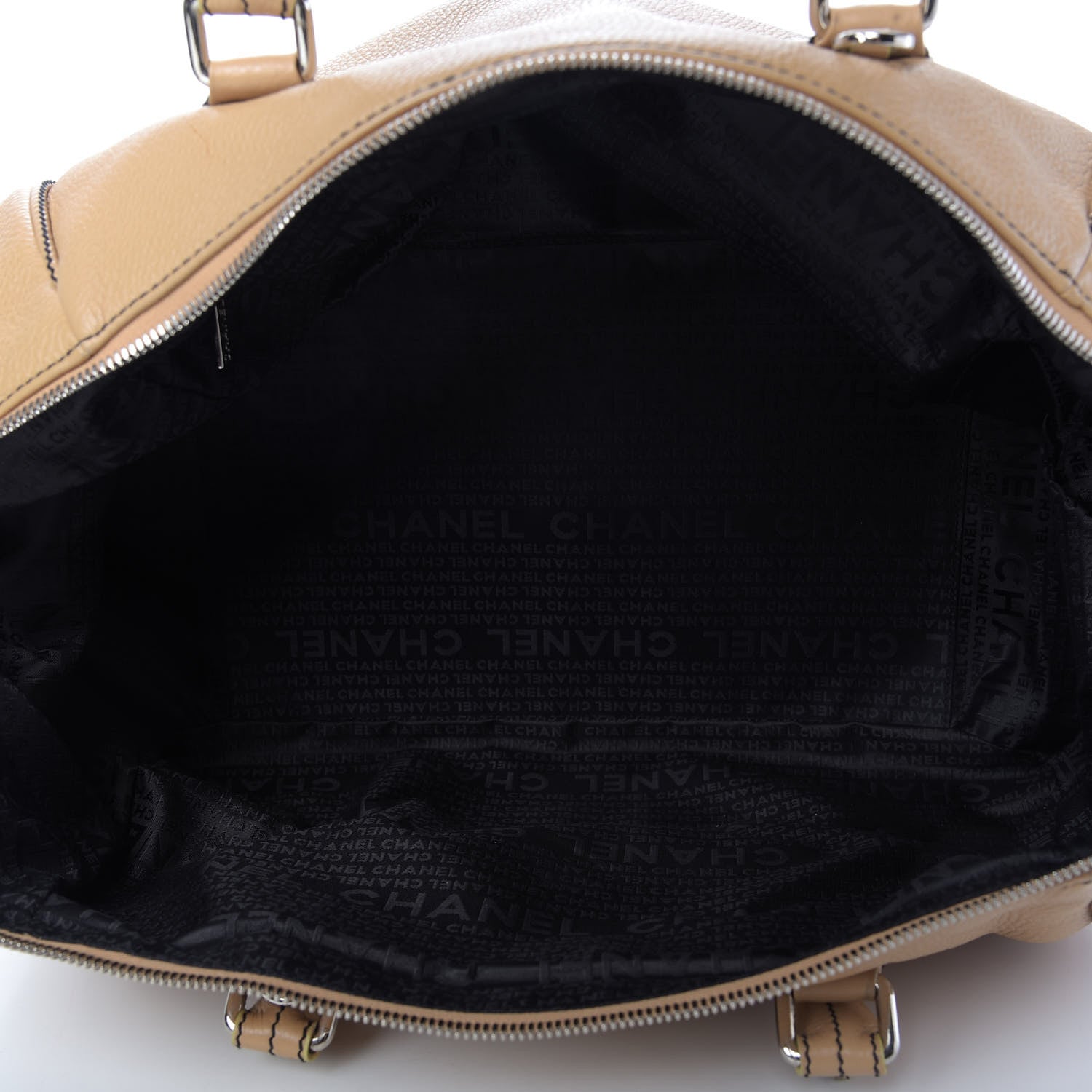 Chanel Calfskin Tassel Bowler Beige 5 of 15
