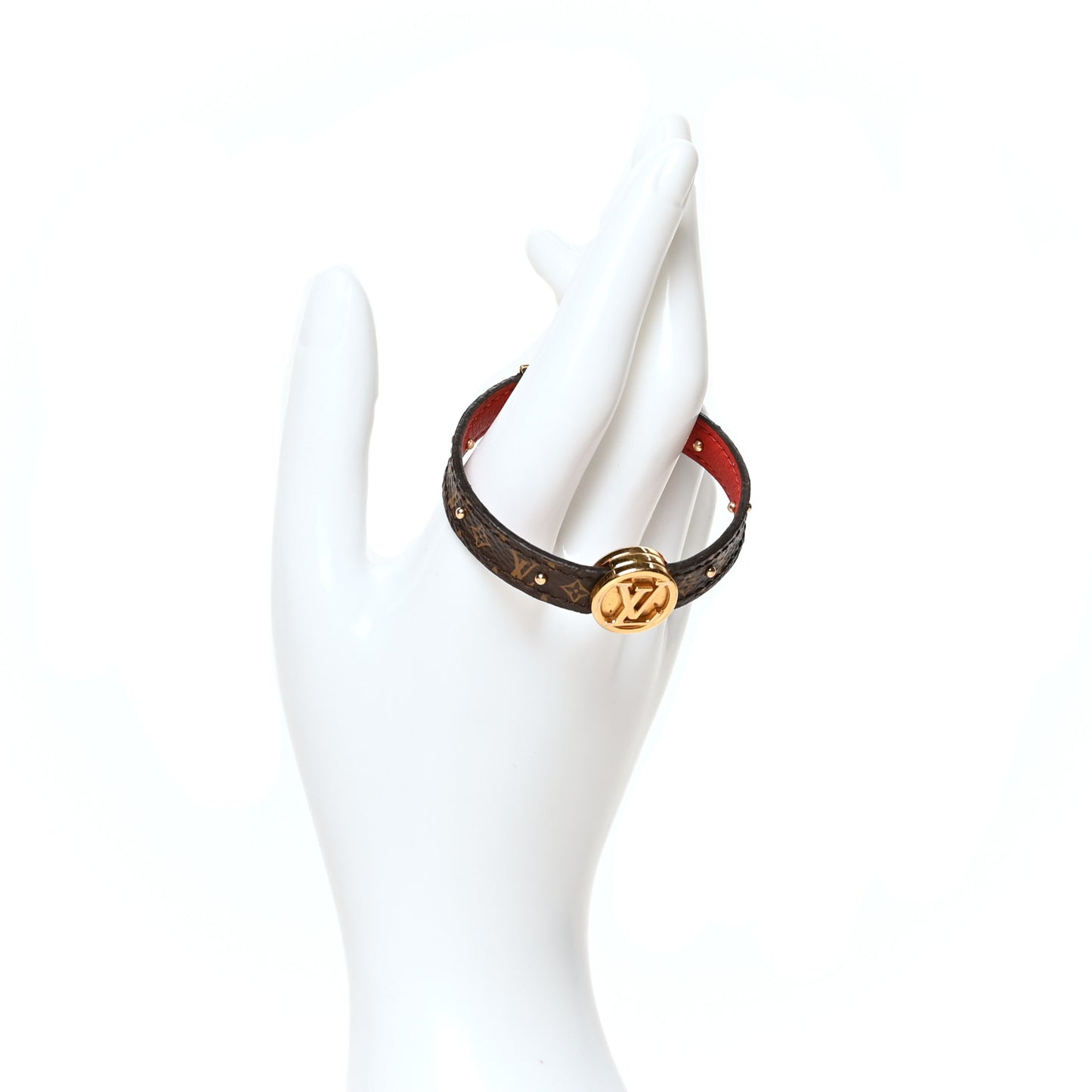 Monogram LV Circle Reversible Bracelet 17 Black