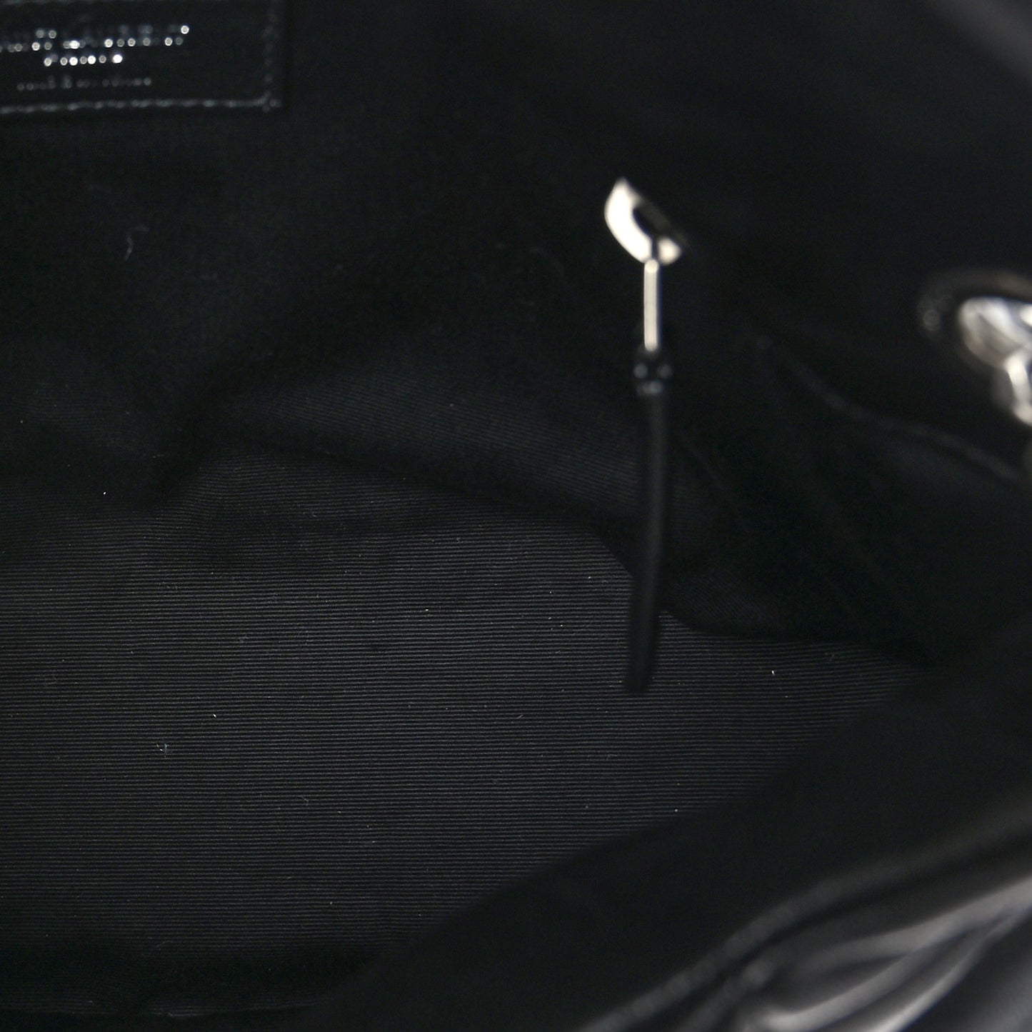 Lambskin Quilted Small Loulou Puffer Monogram Chain Satchel Black