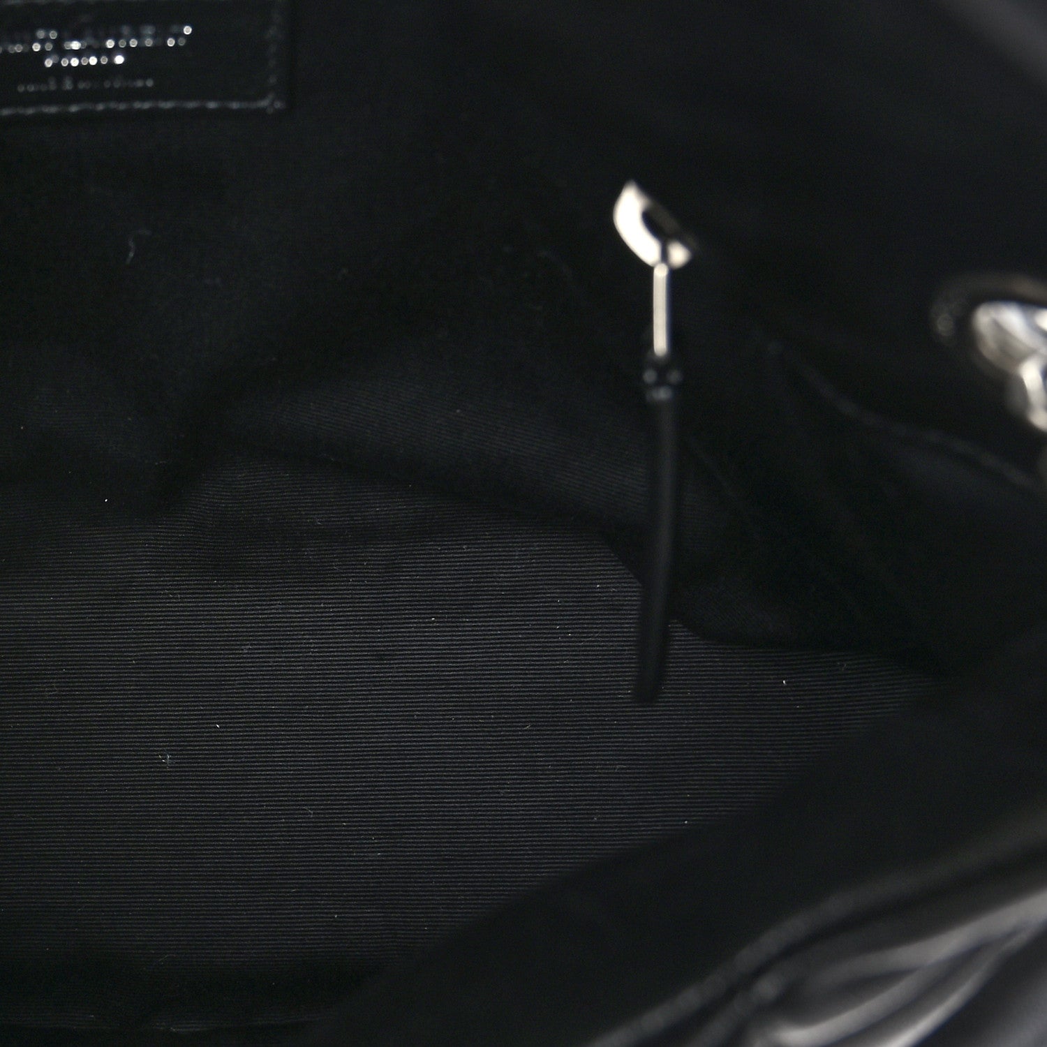 Saint Laurent Lambskin Quilted Small Loulou Puffer Monogram Chain Satchel Black 5 of 9
