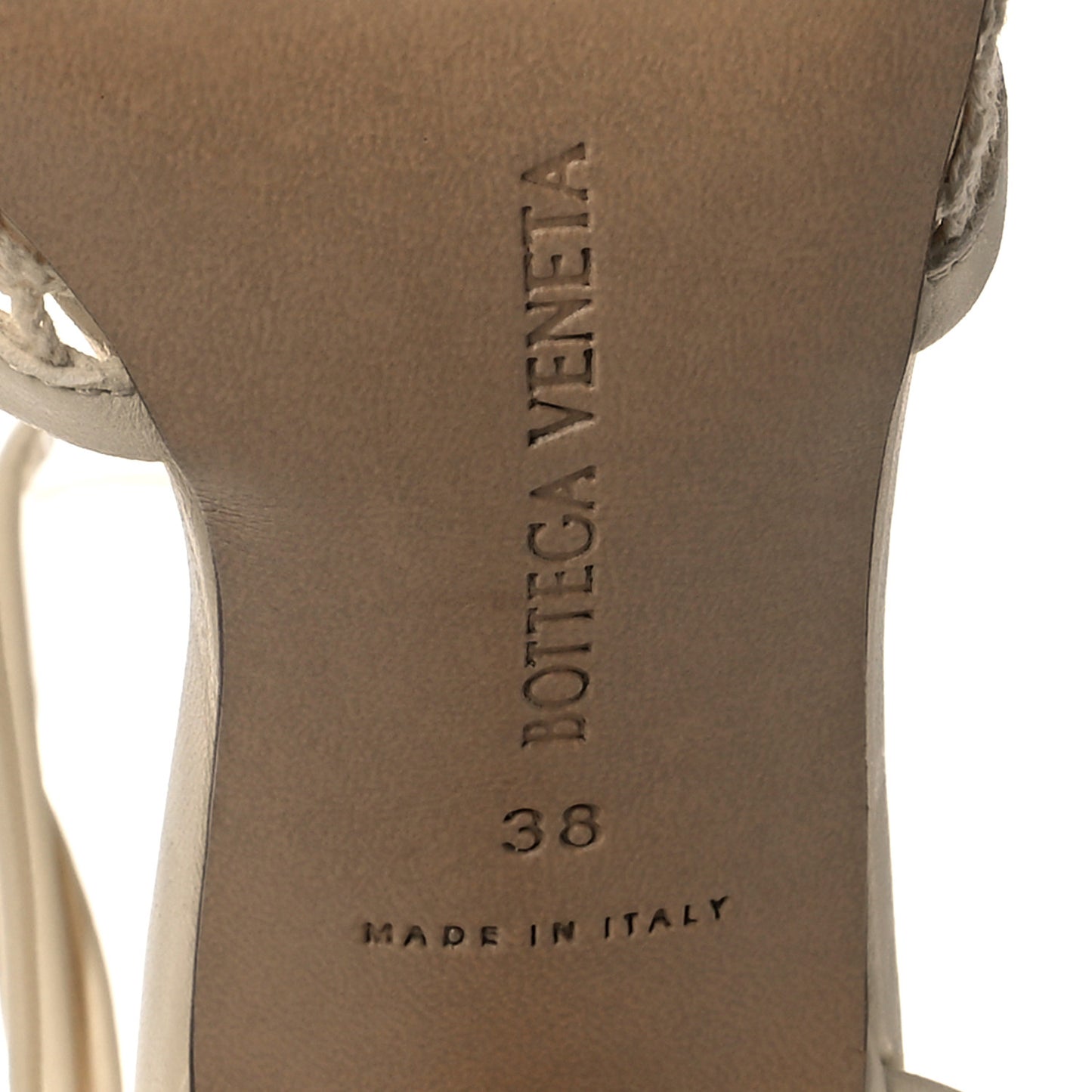 Mesh Nappa Stretch Ankle Tie Sandals 38 Toile