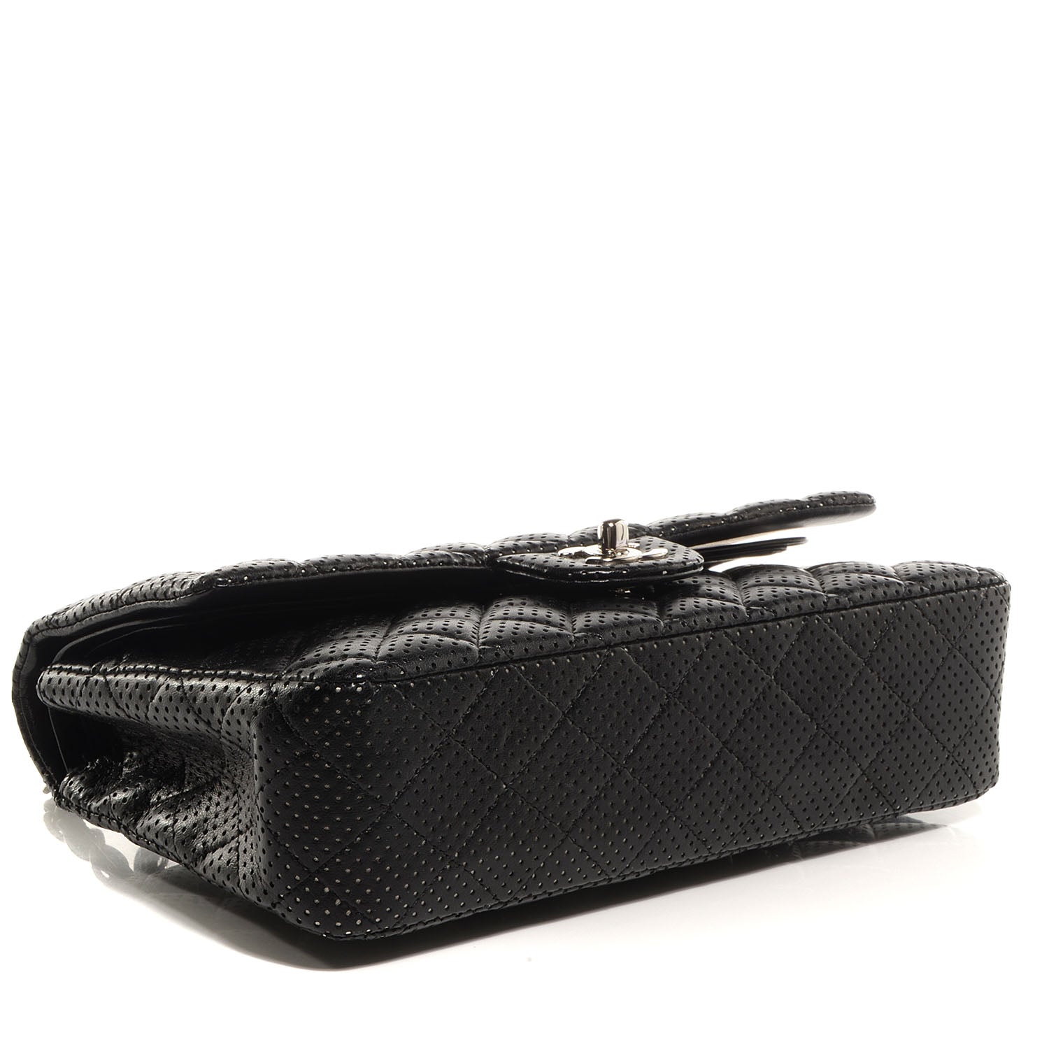 Chanel Lambskin Perforated Medium Double Flap Black 4 of 8