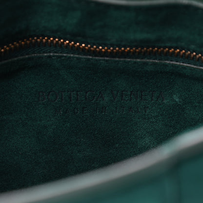 Bottega Veneta Suede Maxi Intrecciato Padded Chain Cassette Crossbody Bag Emerald Green 5 of 8