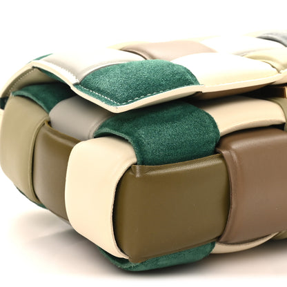 Bottega Veneta Nappa Suede Maxi Intreccio Padded Cassette Crossbody Bag Natural Soft Candy Sea Salt Multicolor 8 of 9