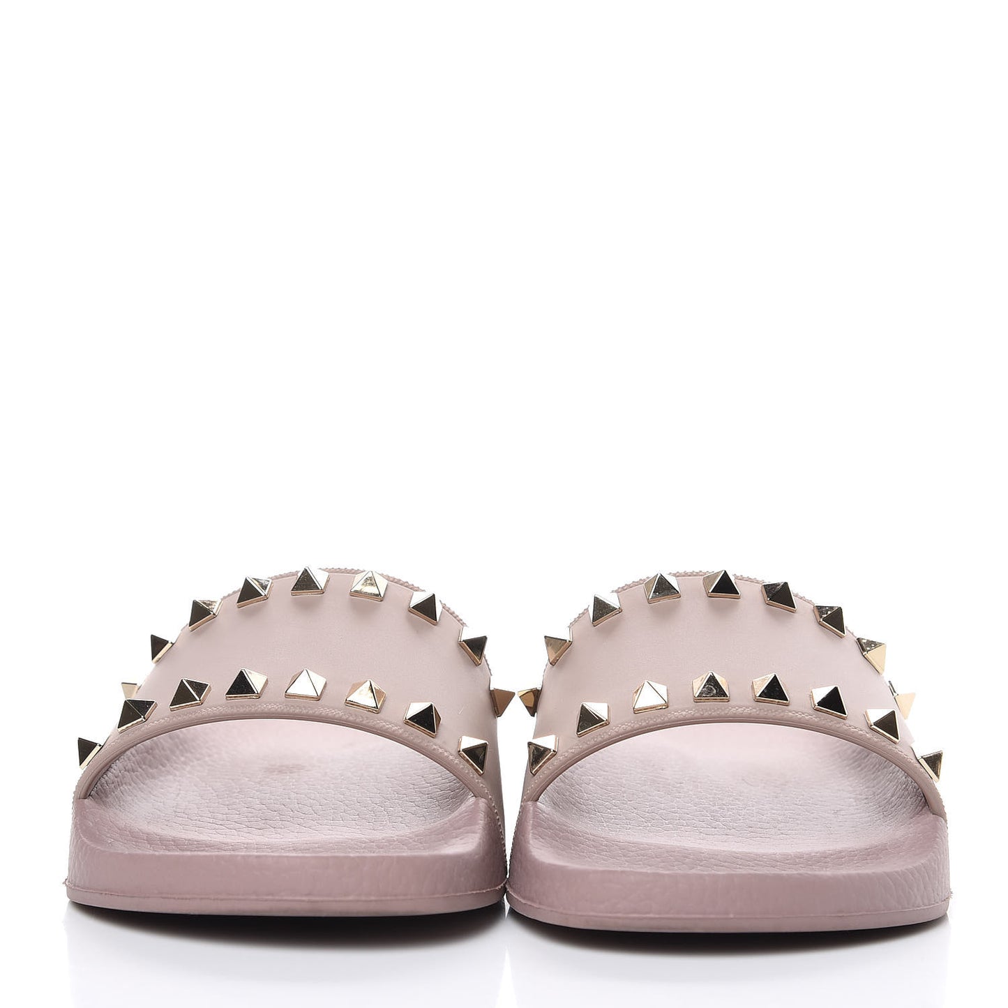 Rubber Rockstud Slide Sandals 36 Poudre