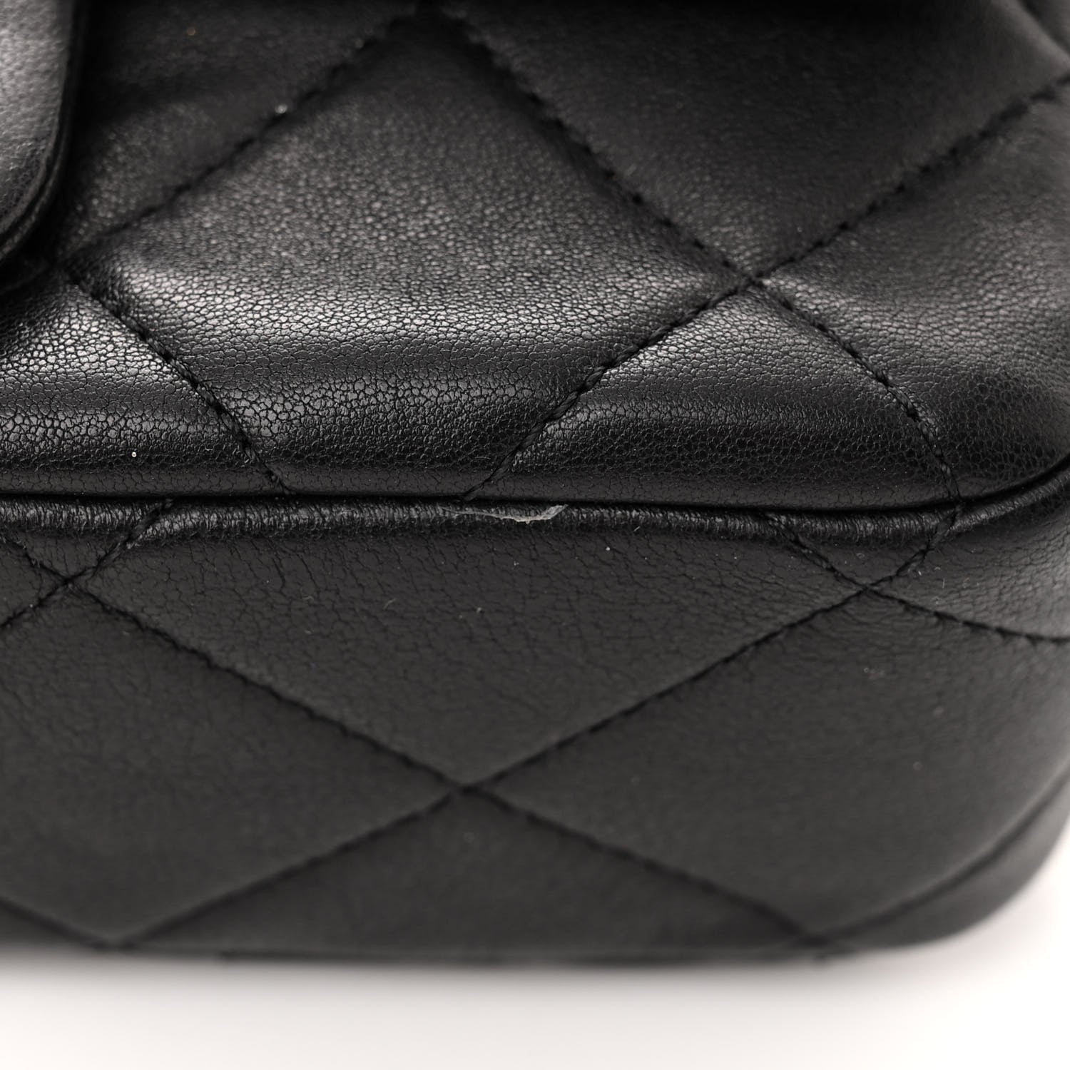 Chanel Lambskin Metal Quilted Mini Top Handle Square Flap Black 11 of 12