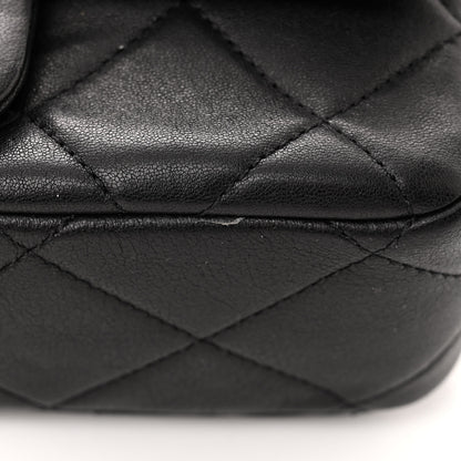 Chanel Lambskin Metal Quilted Mini Top Handle Square Flap Black 11 of 12