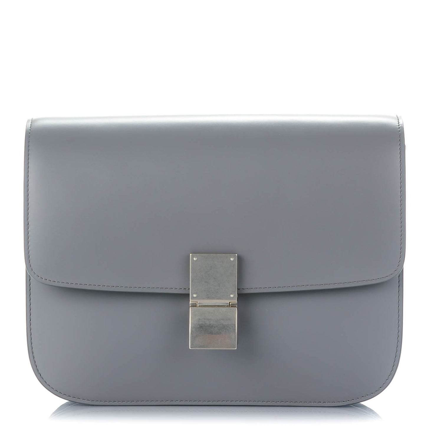 Smooth Calfskin Medium Classic Box Flap Bag Storm