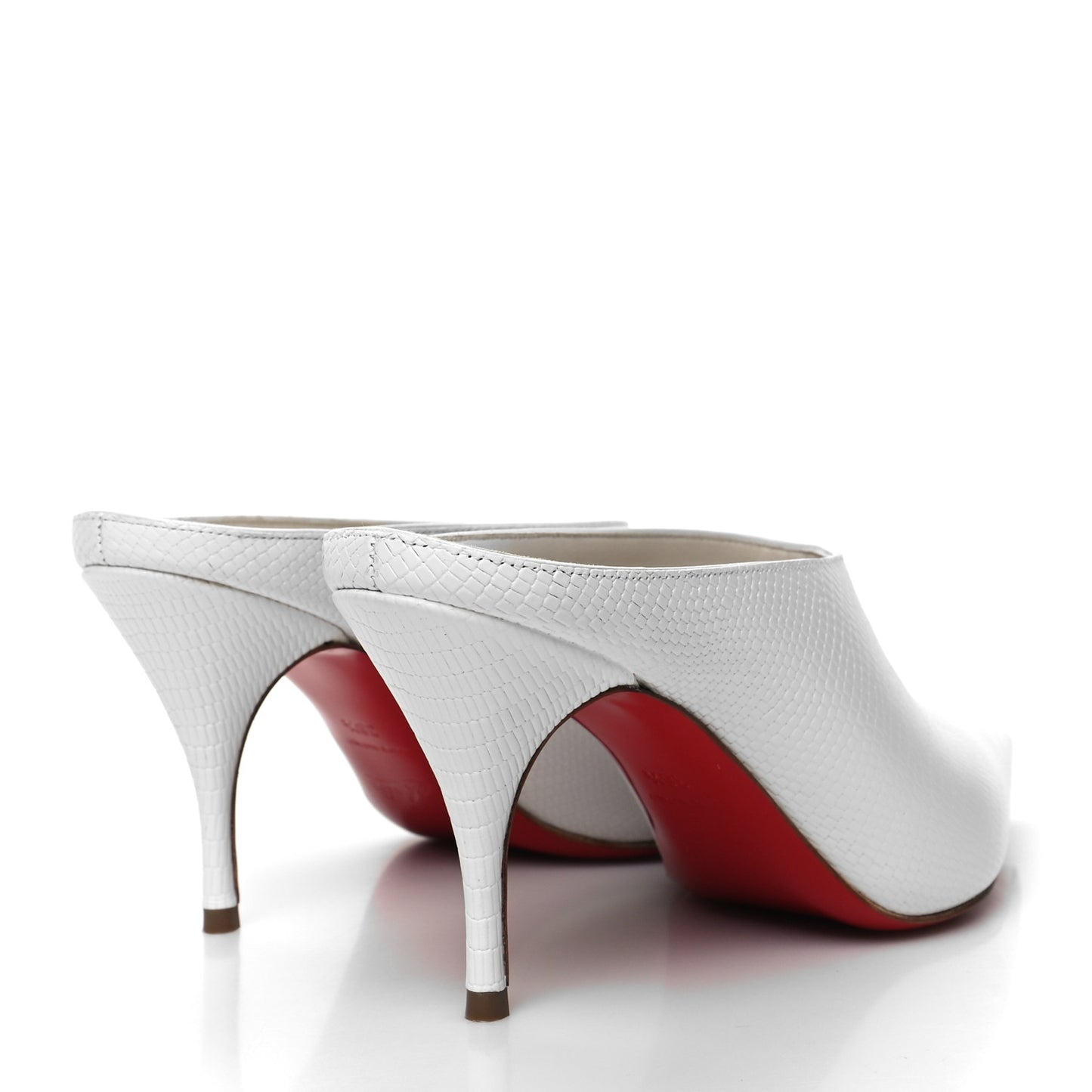 Calfskin Zarli Quart 80 Mules 36.5 White