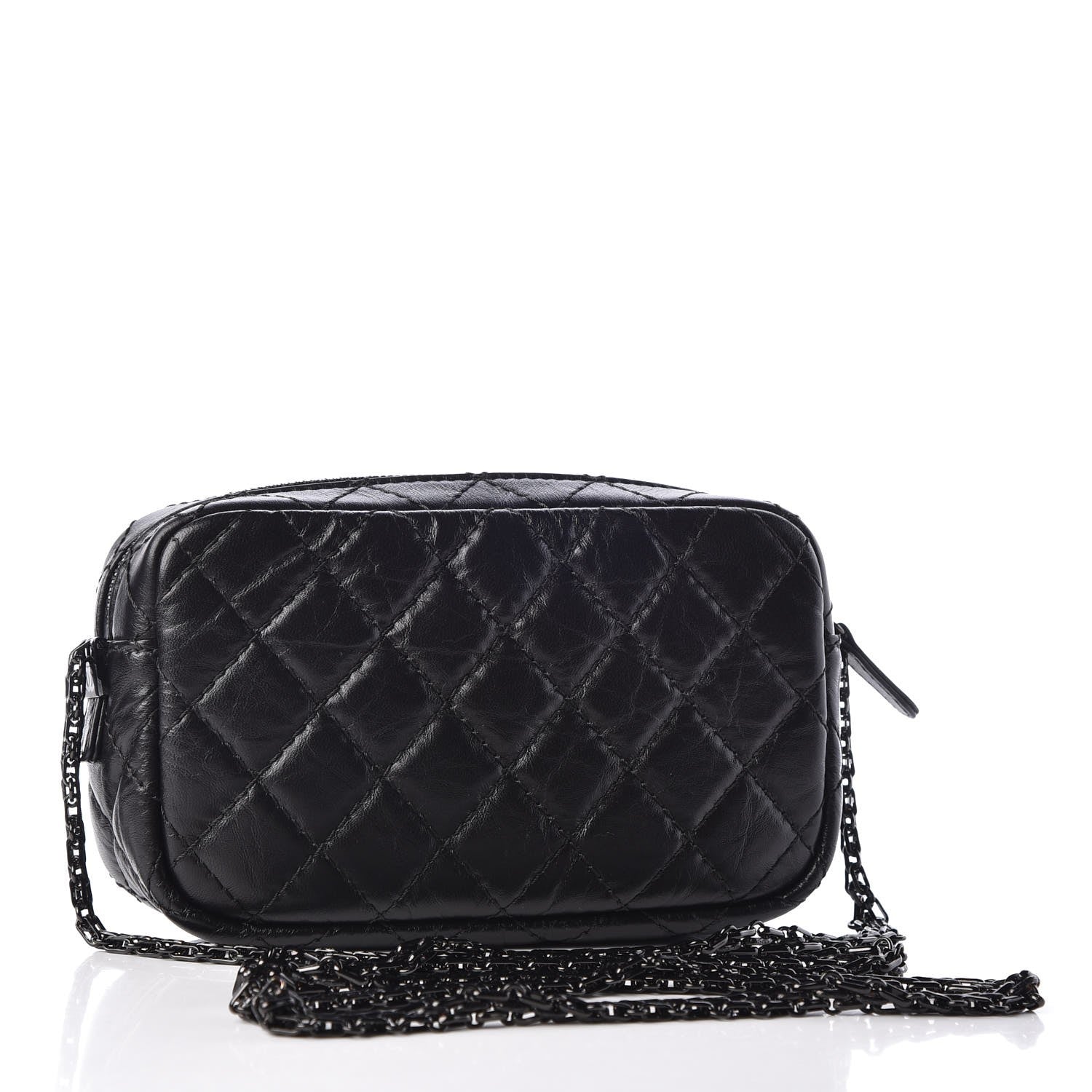 Chanel Aged Calfskin Quilted Mini Reissue Camera Case So Black 3 of 11