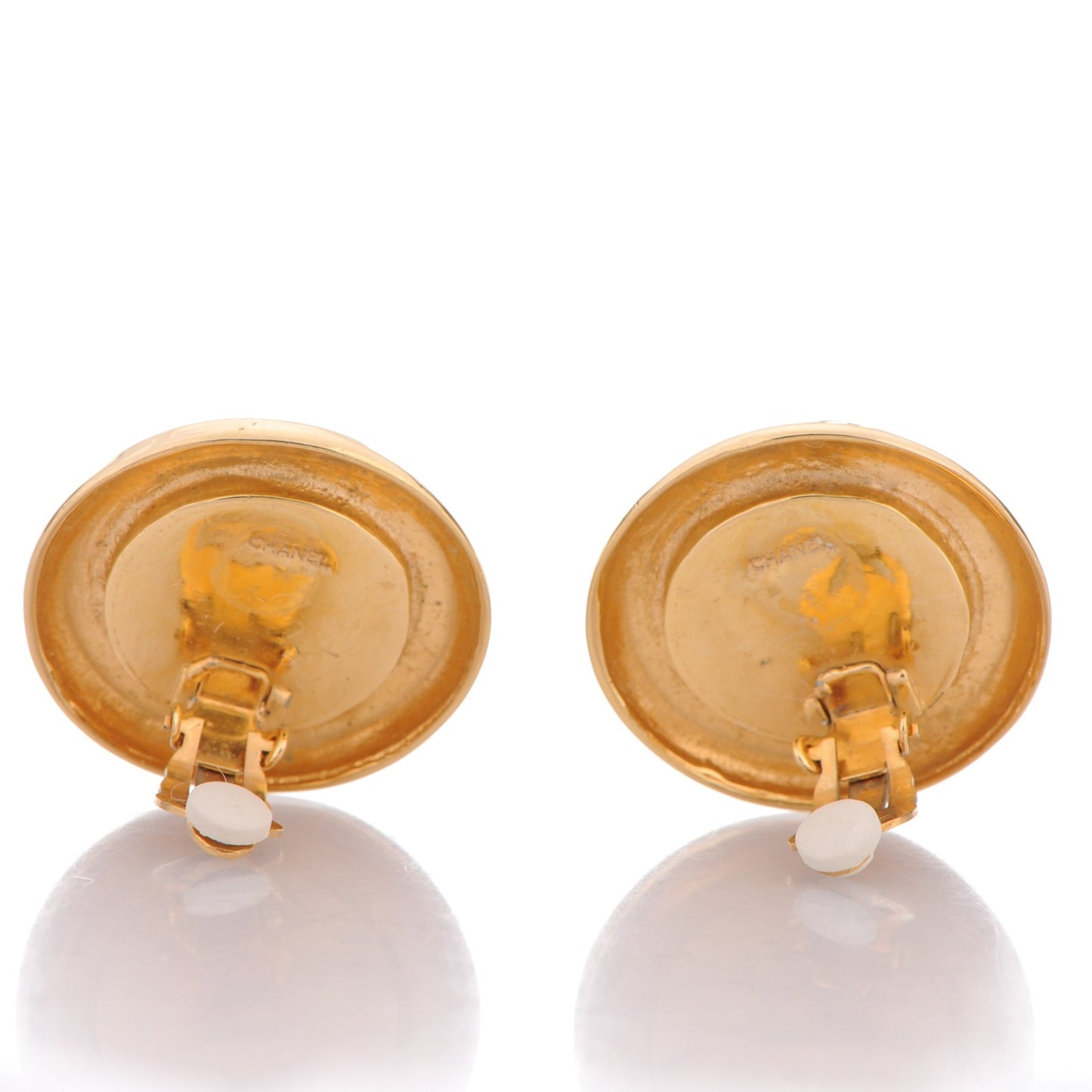 Pearl Rue Cambon Clip On Earrings Gold