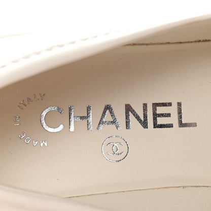 Chanel Lambskin Quilted CC Turnlock Loafers 37 White 8 of 11