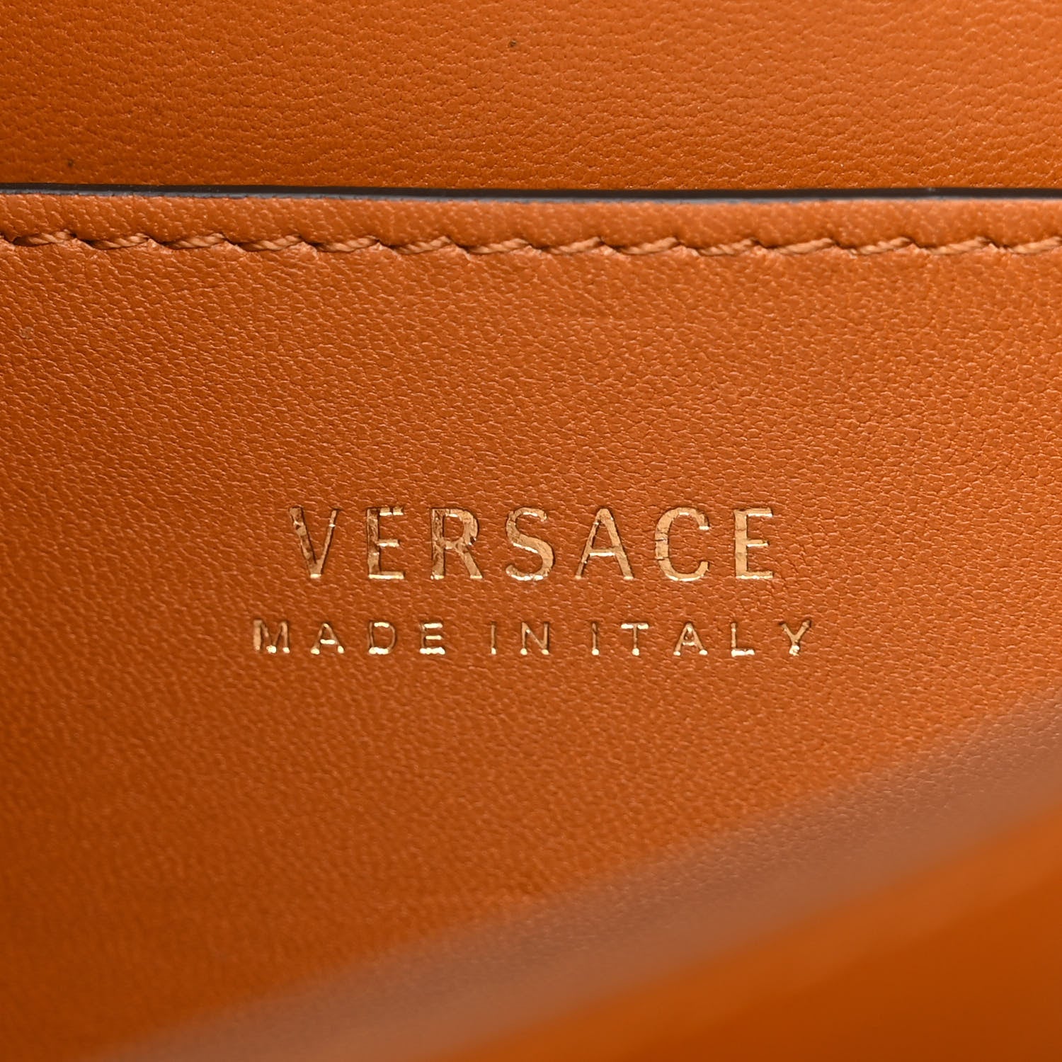 Versace Vitello Barocco Virtus Small Top Handle Shoulder Bag Brown 6 of 11