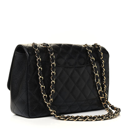 Chanel Caviar Quilted Jumbo Single Flap Black 2 of 4