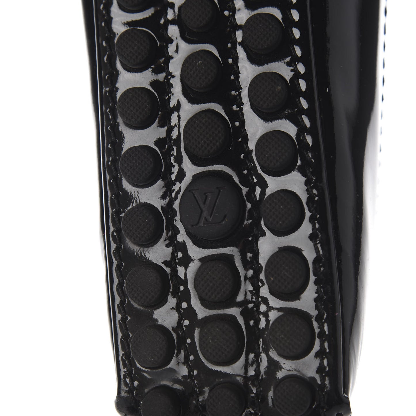 Patent Calfskin Oxford Ballerina Flats 38.5 Black