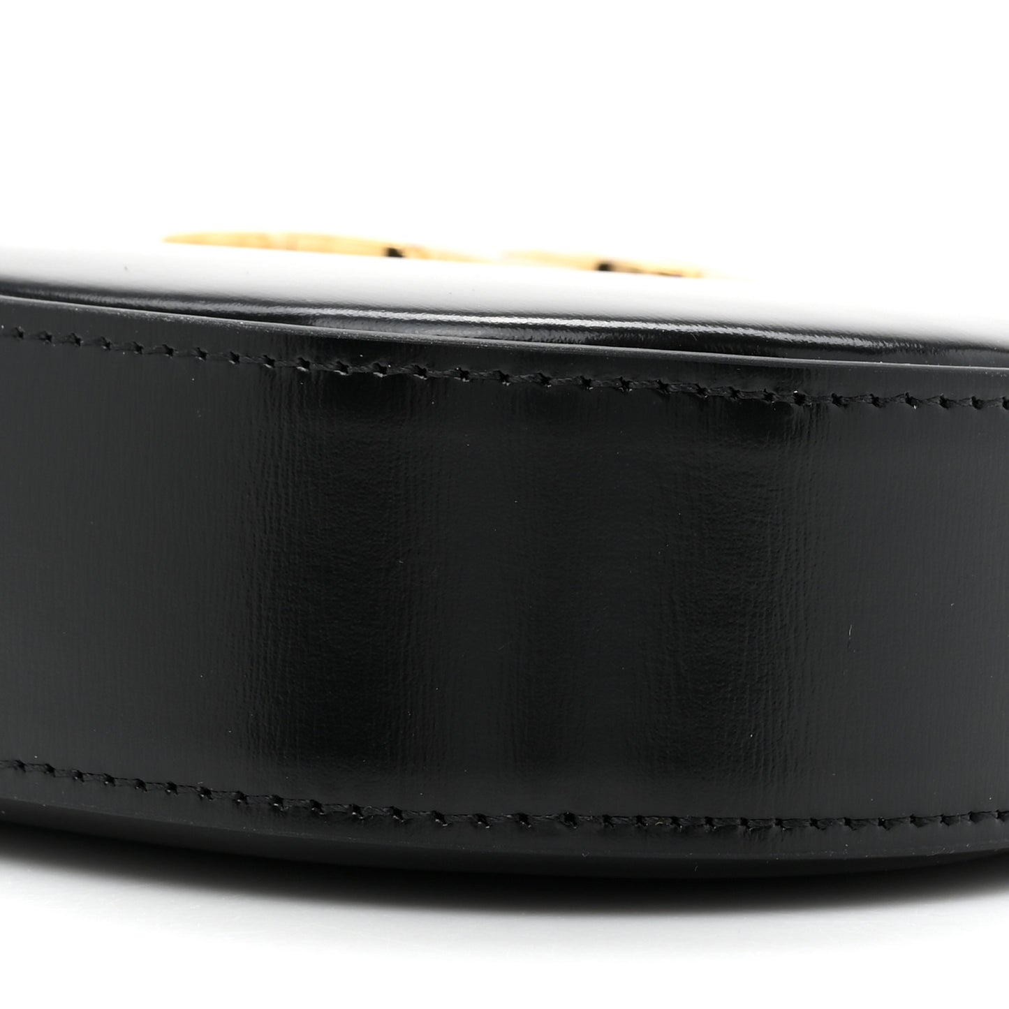 Shiny Calfskin Medium Tilly Triomphe Shoulder Bag Black