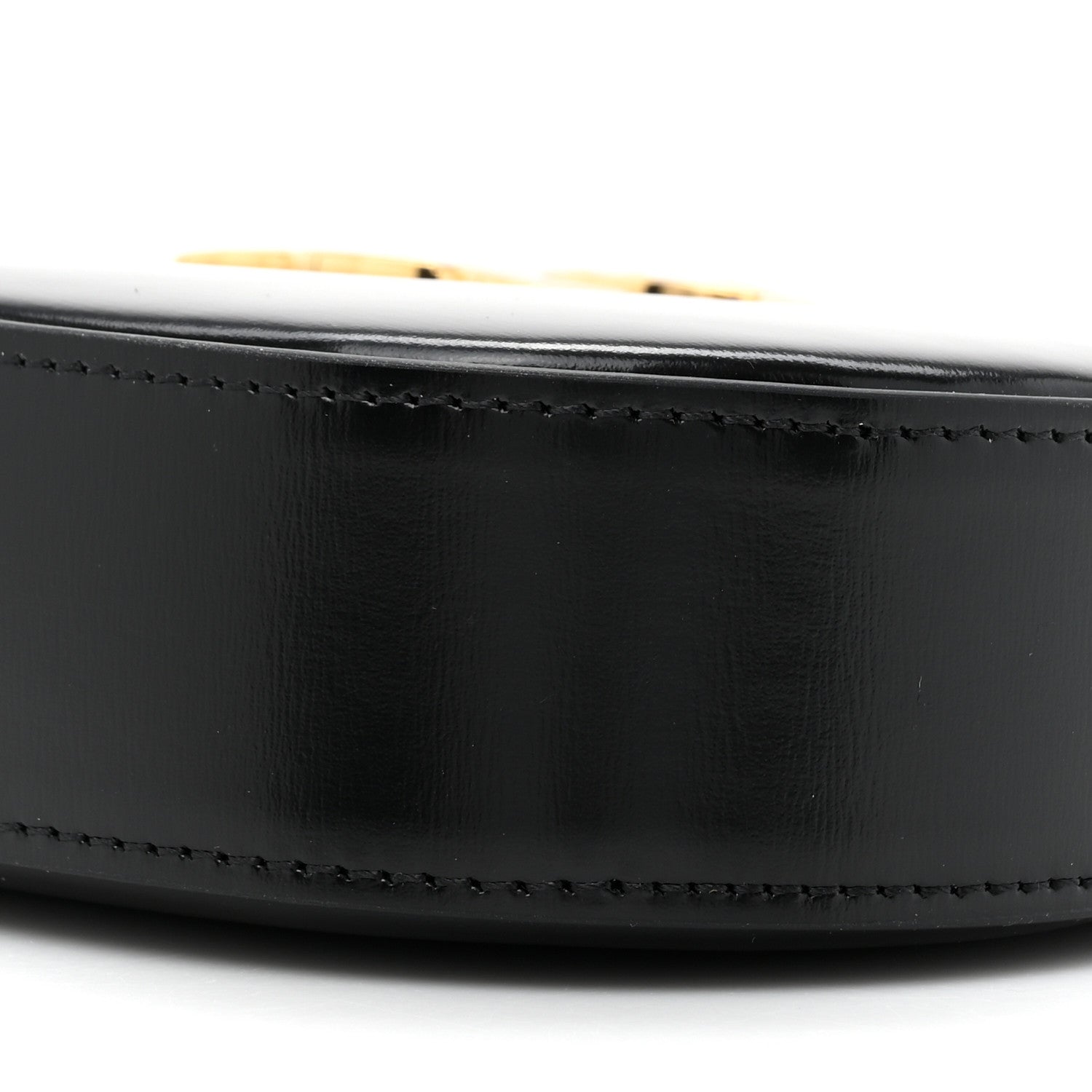 Celine Shiny Calfskin Medium Tilly Triomphe Shoulder Bag Black 8 of 10
