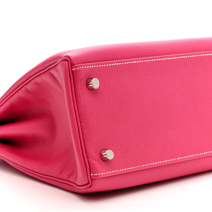 Hermes Epsom Candy Kelly Retourne 32 Rose Tyrien Rubis 9 of 11