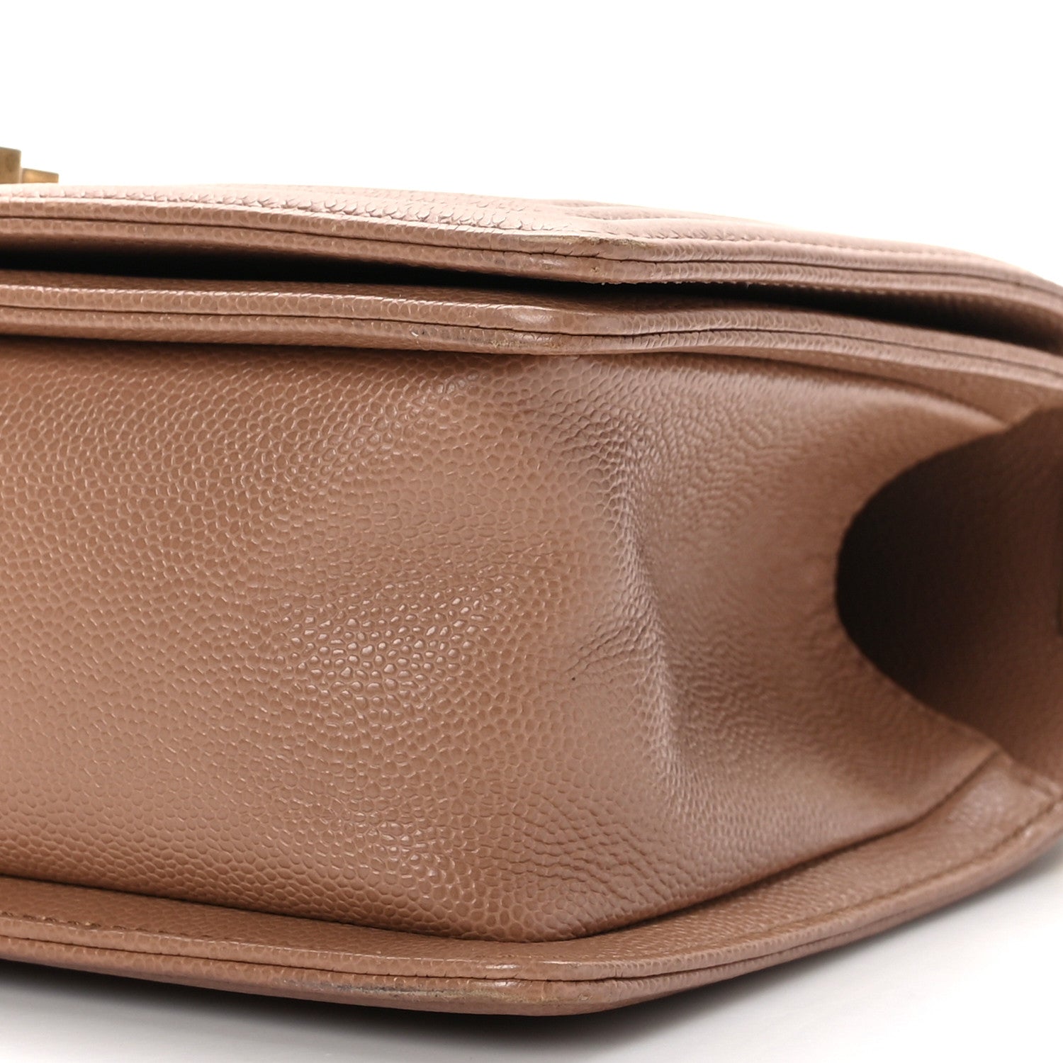 Chanel Caviar Chevron Quilted Medium Boy Flap Brown 9 of 11