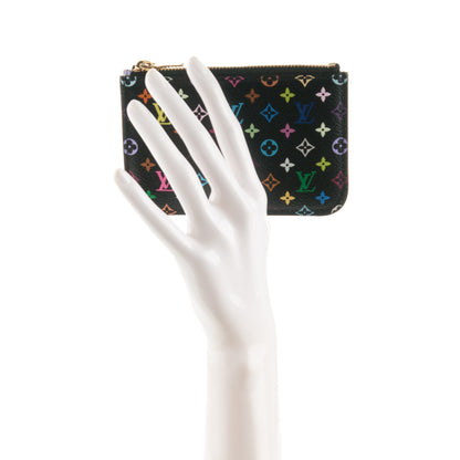 Louis Vuitton Monogram Multicolor Key Pouch Black Violet 2 of 7