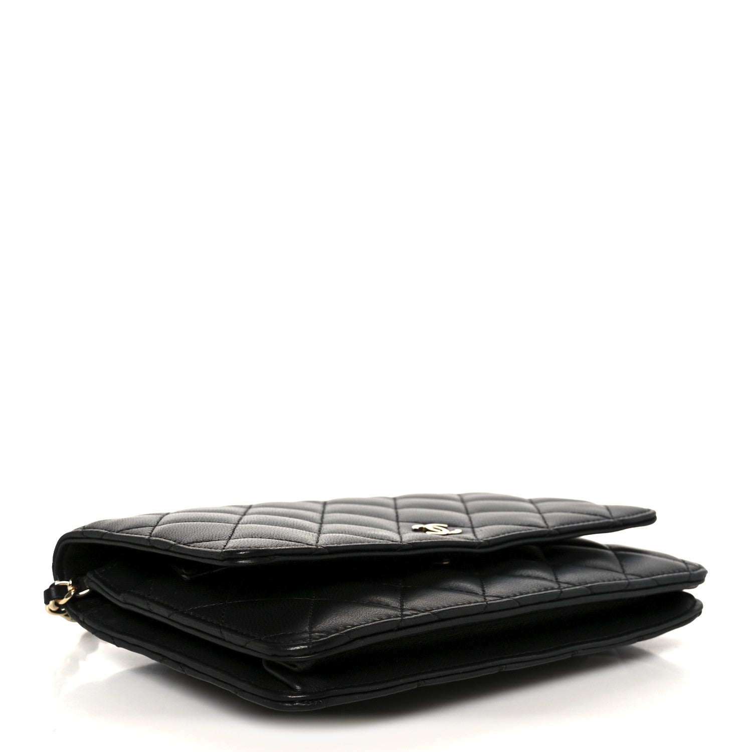 Chanel Lambskin Quilted Wallet On Chain WOC Black 4 of 12