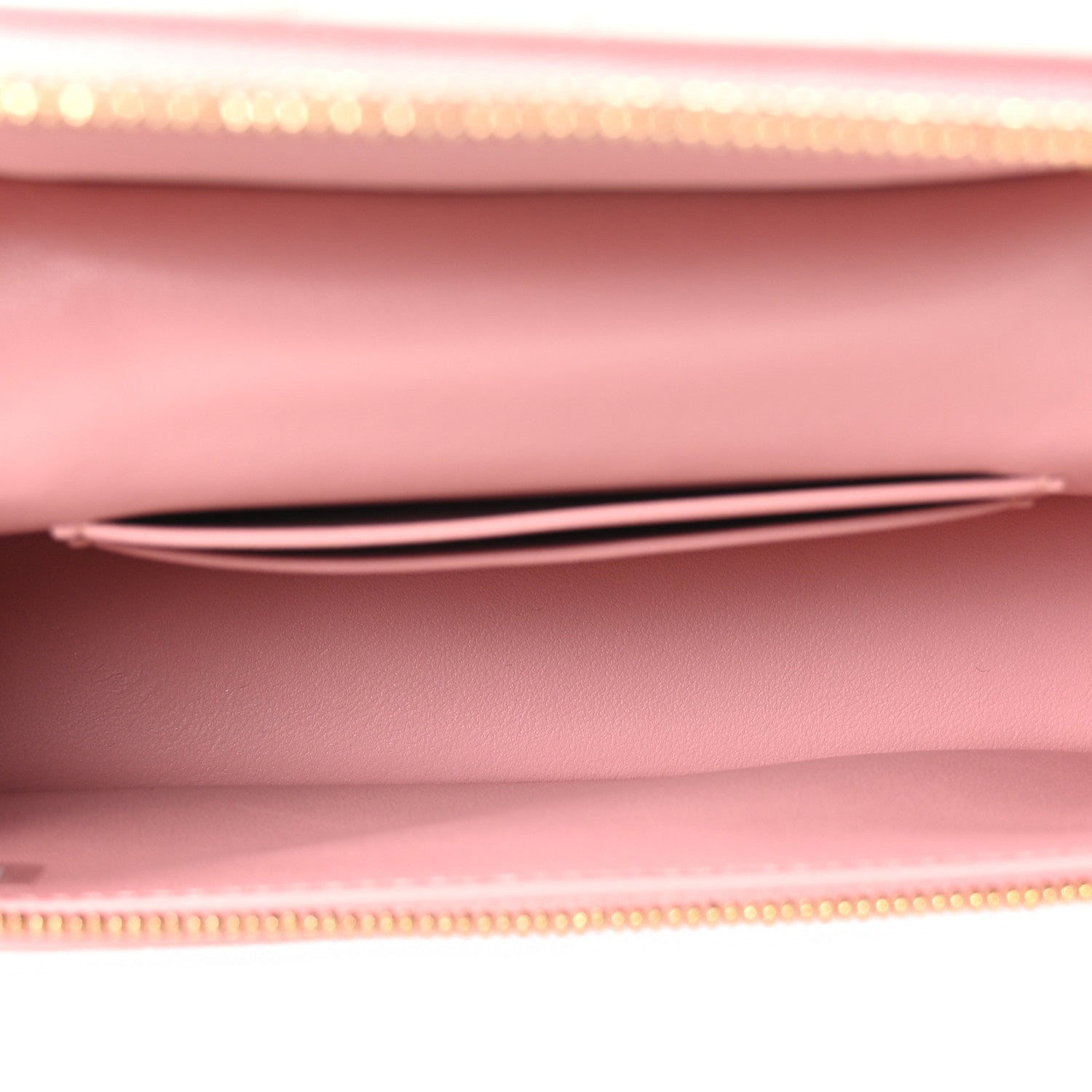 Chanel Calfskin Crocodile Embossed Crococo Top Handle Slim Vanity Case With Chain Pink 5 of 11
