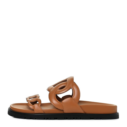 Hermes Nappa Extra Sandals 36.5 Naturel 1 of 9