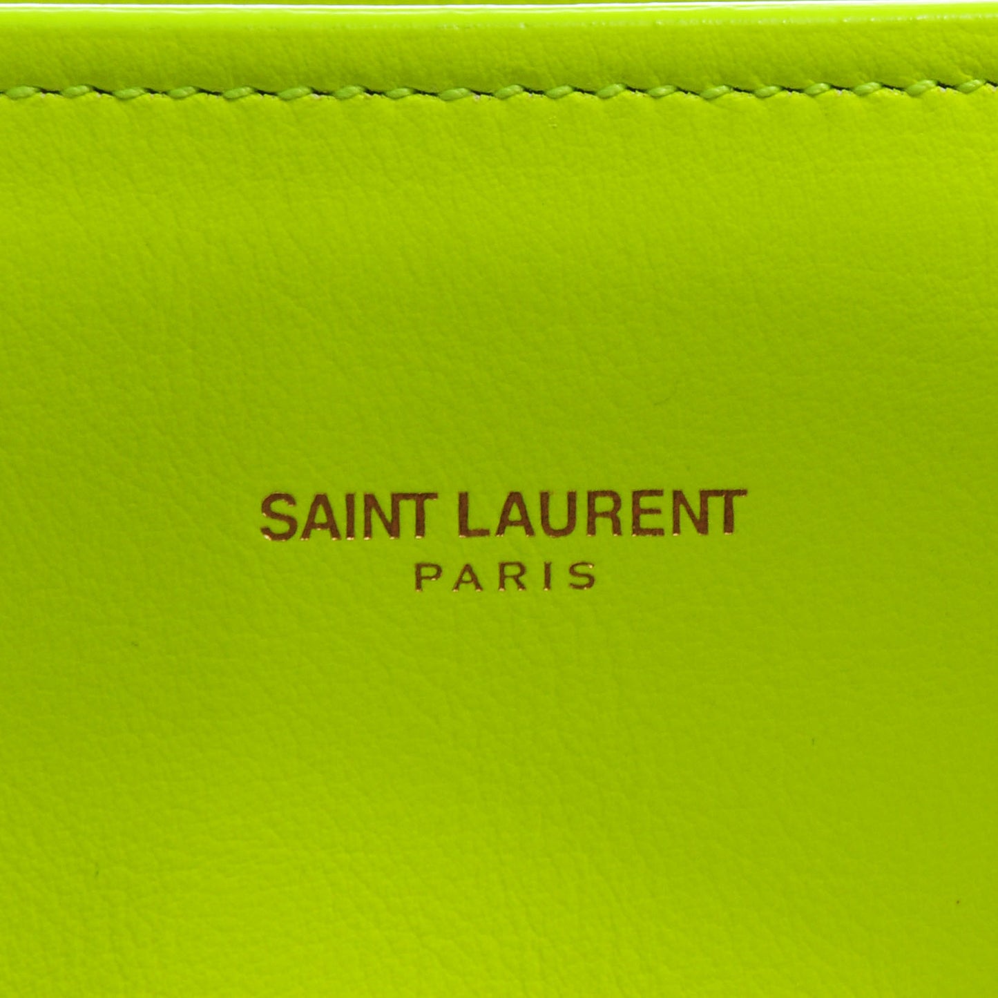 Leather Small Sac de Jour Carryall Yellow Neon