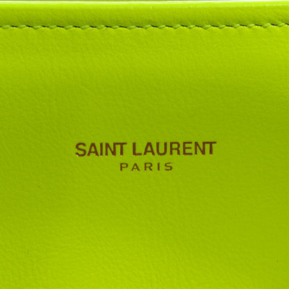 Saint Laurent Leather Small Sac de Jour Carryall Yellow Neon 10 of 10