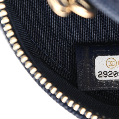 Chanel Caviar Quilted Round Filigree Crossbody Navy 7 of 10