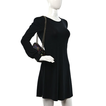 Chanel Sequin Logo CC Small Single Flap Black Multicolor 2 of 12