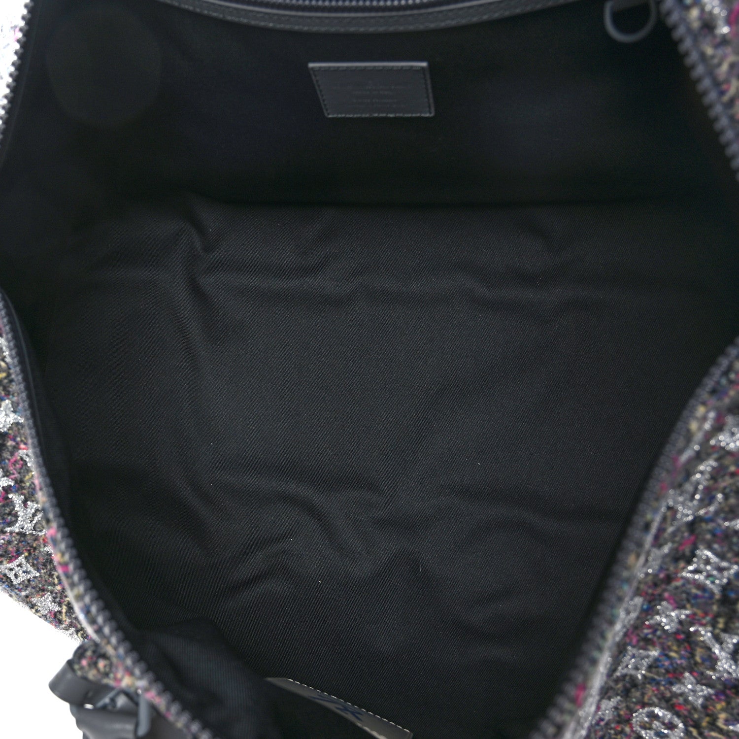 Louis Vuitton Wool Cotton Monogram Jacquard Embroidered LV Felt Keepall Bandouliere 50 Gris 4 of 10