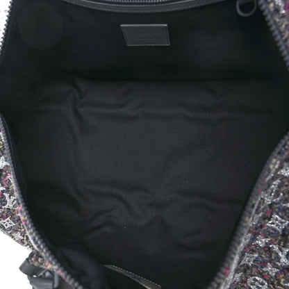 Louis Vuitton Wool Cotton Monogram Jacquard Embroidered LV Felt Keepall Bandouliere 50 Gris 4 of 10