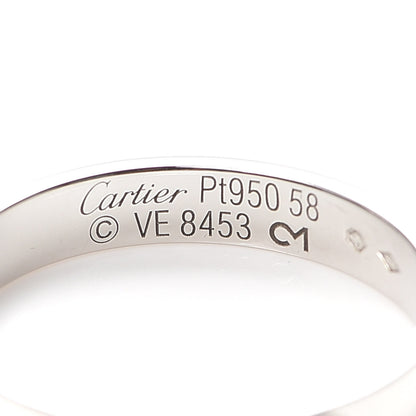 Cartier Platinum 3.5mm LOVE Wedding Band Ring 58 8.25 4 of 4
