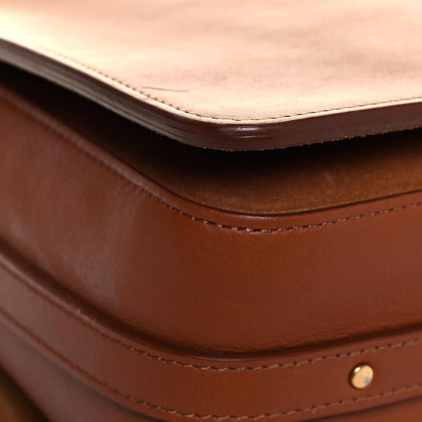 Calfskin Suede Medium Roy Bag Caramel