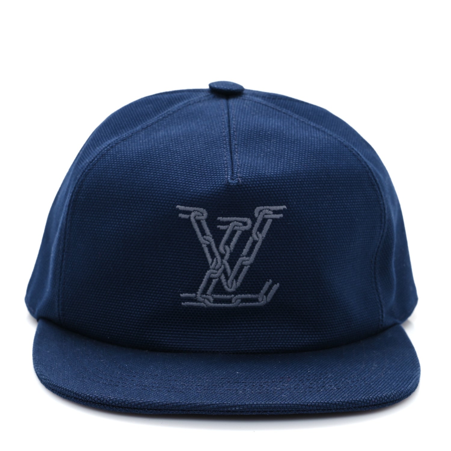 Louis Vuitton Cotton Chain Logo Cap M Navy 3 of 9