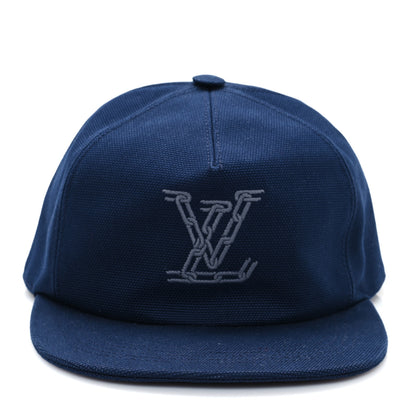 Louis Vuitton Cotton Chain Logo Cap M Navy 3 of 9