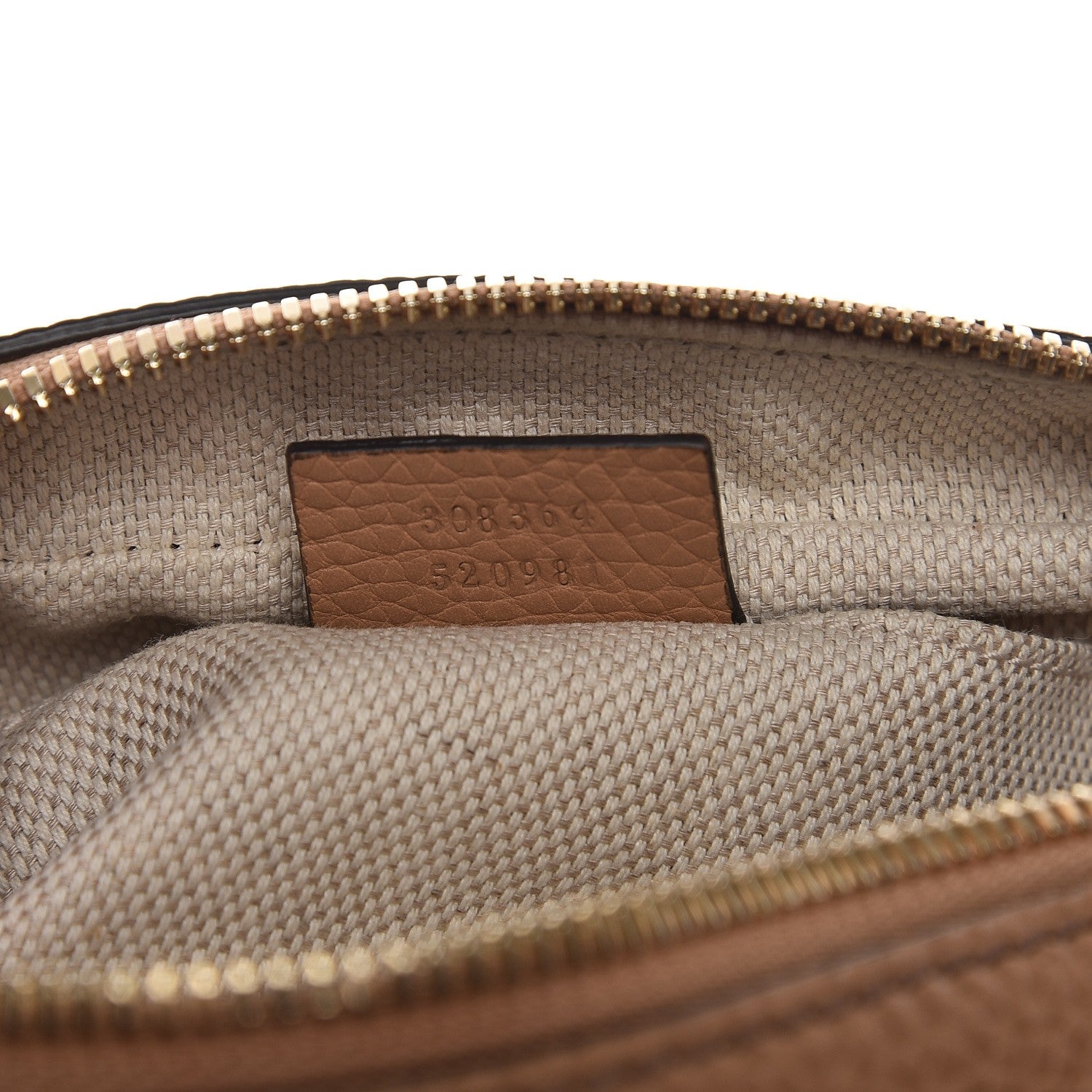 Gucci Pebbled Calfskin Small Soho Disco Bag Camelia 7 of 9