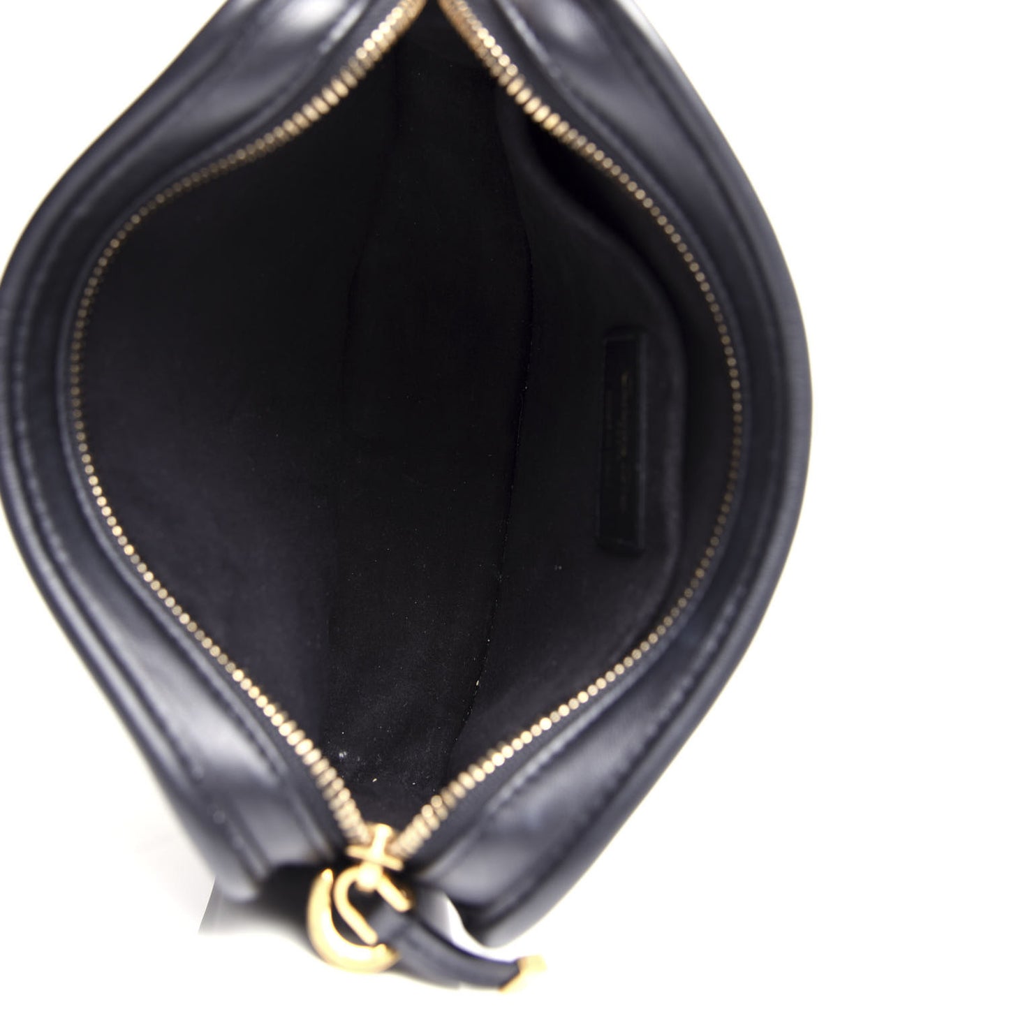 Calfskin Embossed Oblique Diorquake Clutch Black