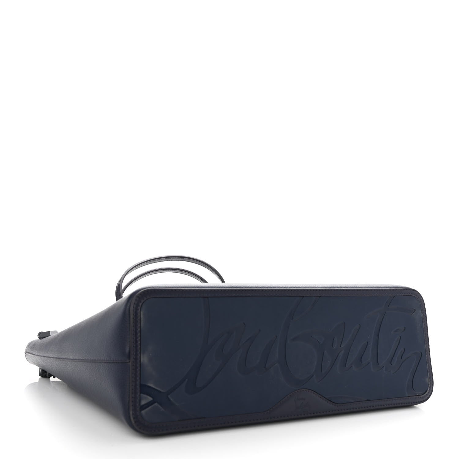 Christian Louboutin Calfskin Empire Spike Studded East West Cabata Tote Navy 5 of 12