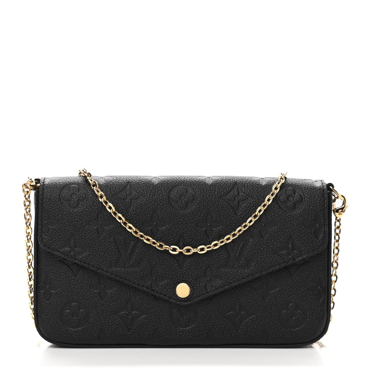 Louis Vuitton Empreinte Pochette Felicie Chain Wallet Black 3 of 11