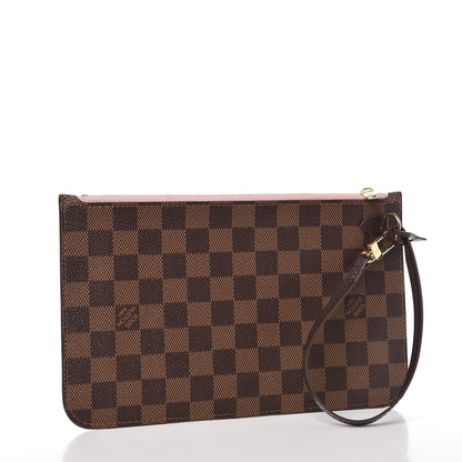 Louis Vuitton Damier Ebene Neverfull MM GM Pochette Rose Ballerine 3 of 8