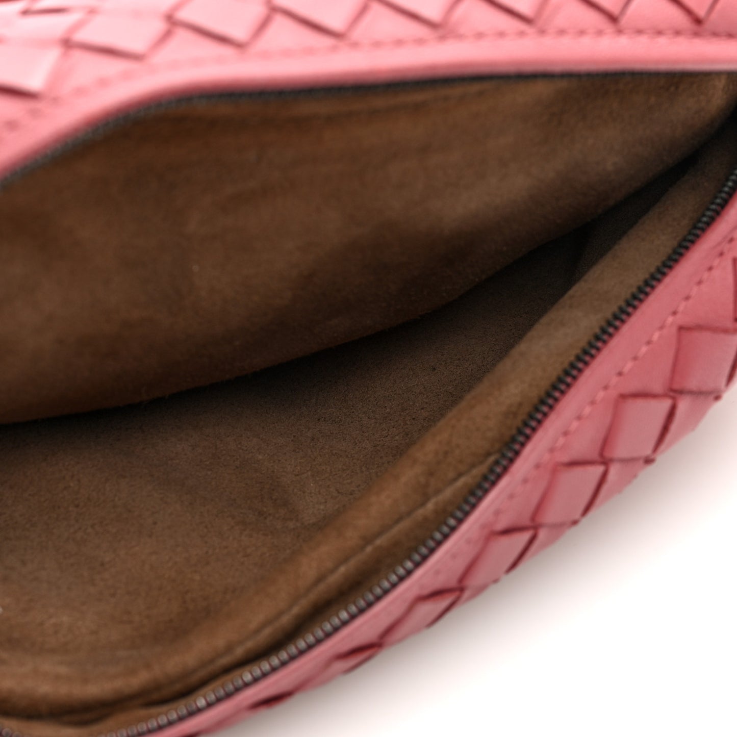 Nappa Intrecciato Small Chain Crossbody Rose Pink