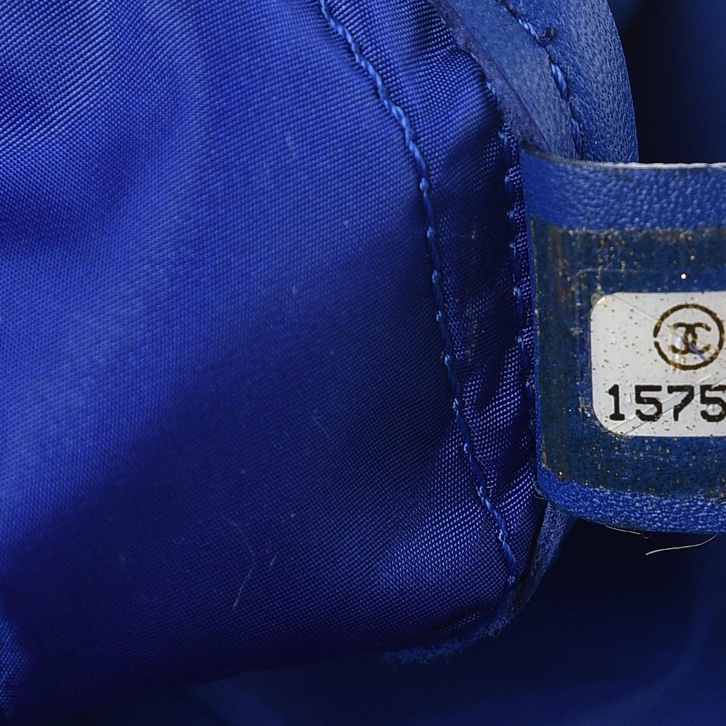 Nylon Vertical Quilted Jumbo Flap Cobalt Blue