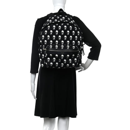 Saint Laurent Canvas Skull Print City Backpack Black 2 of 10